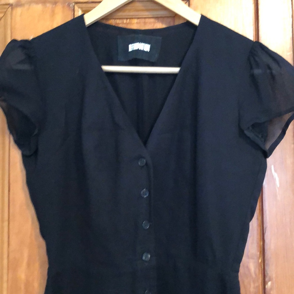 Reformation black mini dress